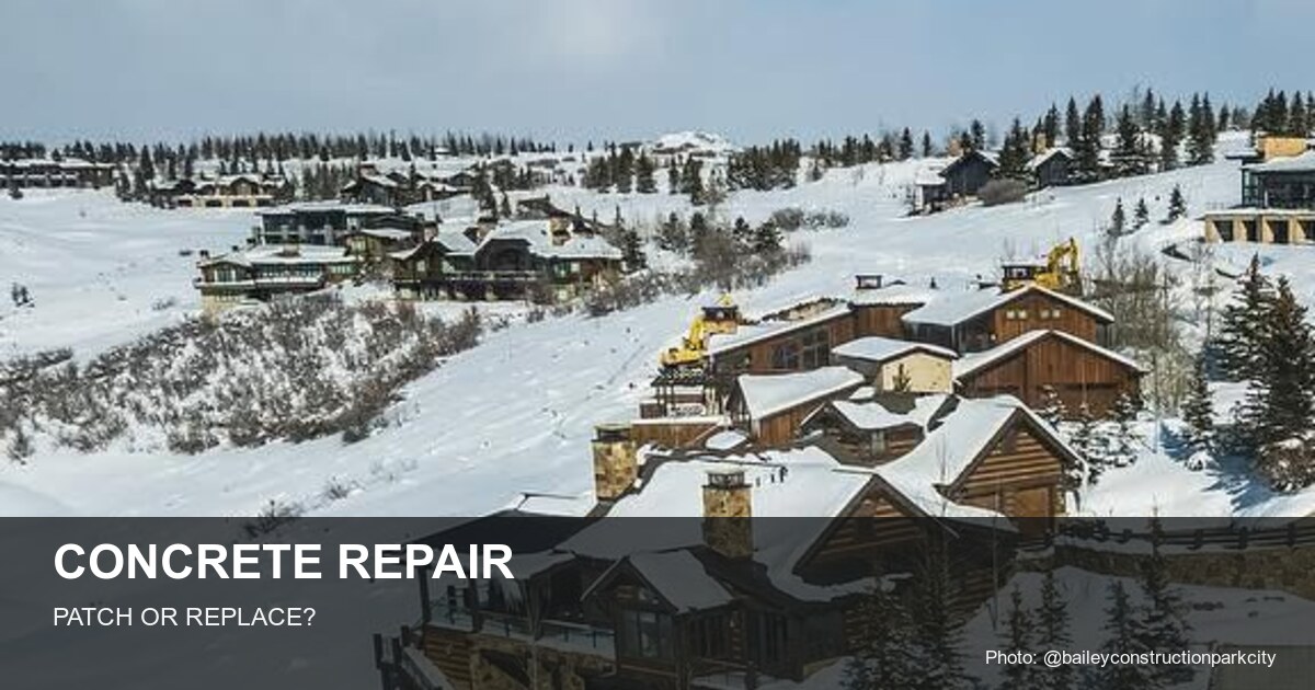 Park City custom-home concrete construction shown during field work