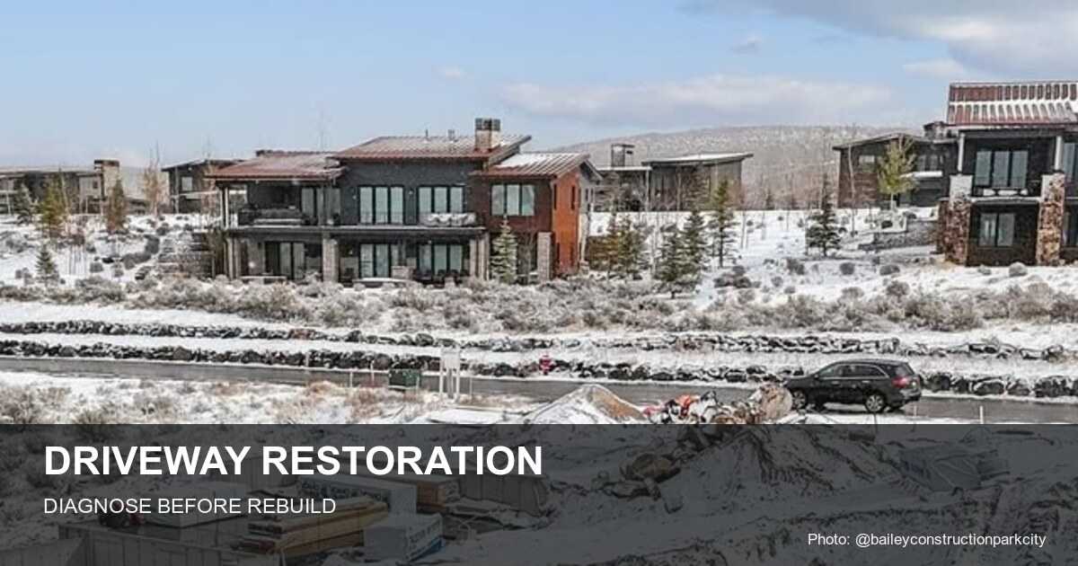 Cold-weather concrete work at a Park City construction site