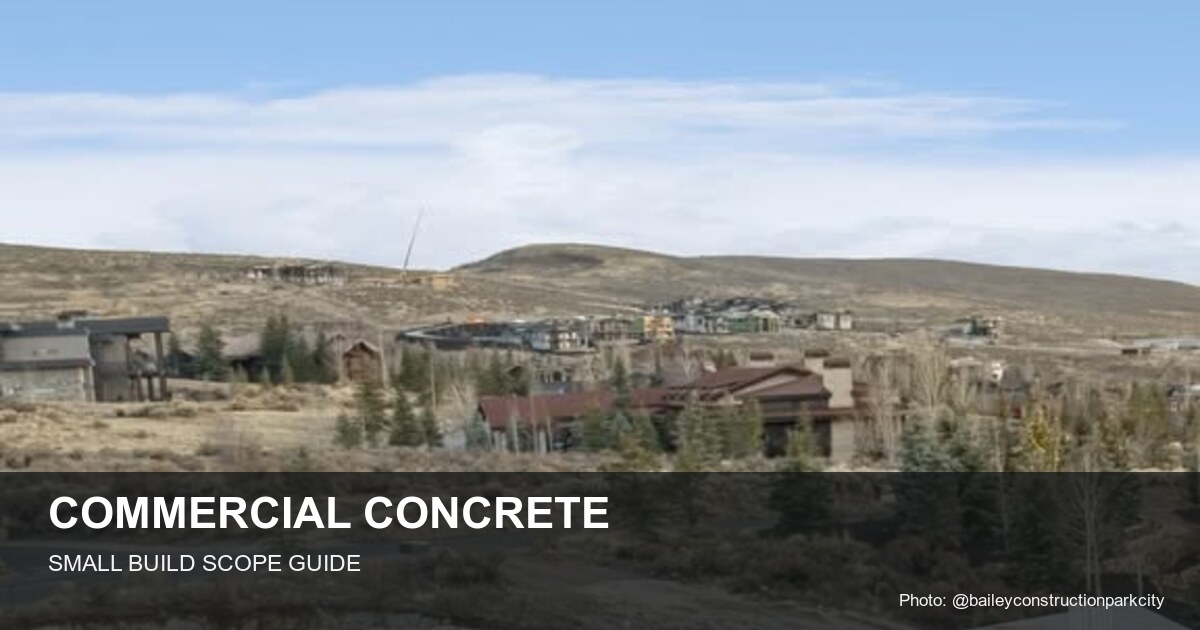 Concrete work in progress at a Park City custom-home construction site