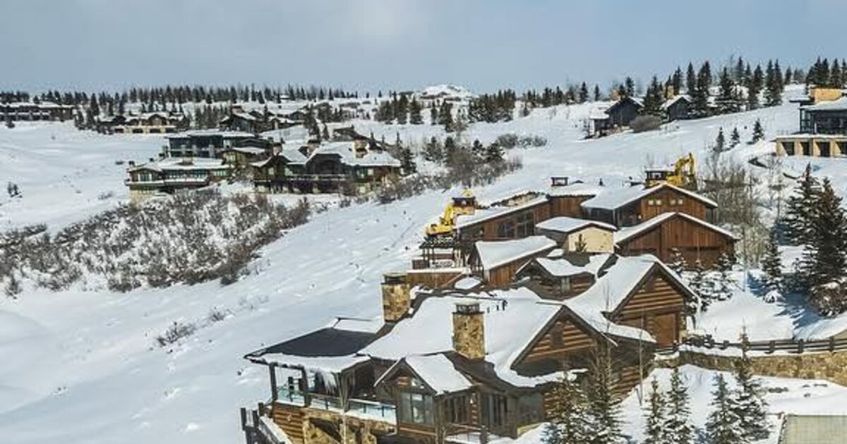 Concrete foundation work at a Park City custom home site in winter conditions